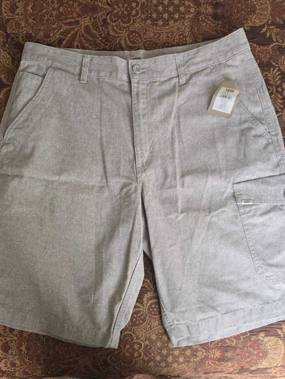 NWT Vans Men’s Light Khaki Gray Cargo Shorts